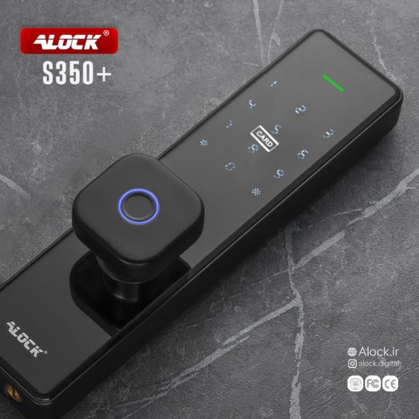 قفل اثر انگشتی دیجیتال آنلاین ALOCK مدل S350+ Black - تصویر 2