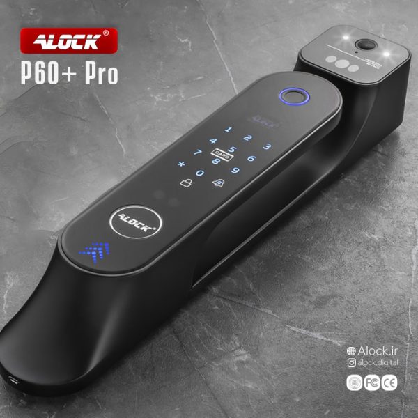 قفل اثر انگشتی دیجیتال و دستگیره تشخیص چهره ALOCK مدل P60+ Pro B