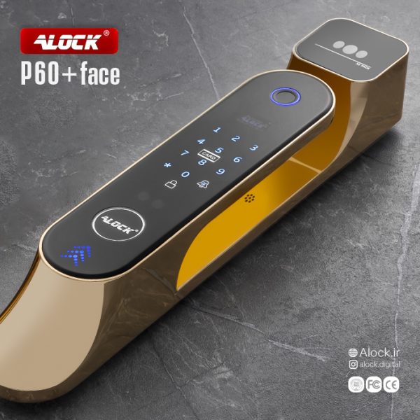 دستگیره تشخیص چهره و قفل اثر انگشتی دیجیتال ALOCK مدل P60+ Face G